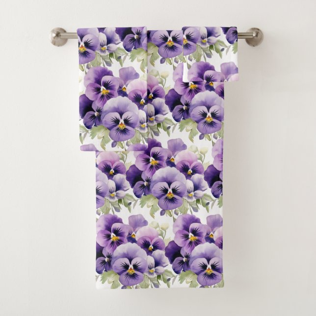 Élégante Pansies de Pansy Violet Ensemble de servi (En situation)
