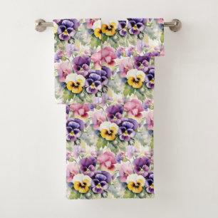 Élégante Pansies de Pansy Violet Ensemble de servi