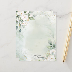 Élégante papeterie professionnelle Floral Gold Gre