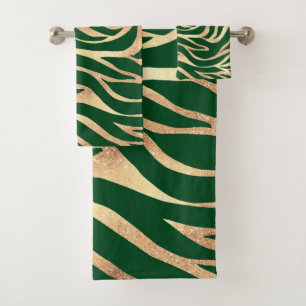 Elégante Parties scintillant d'or Zebra Green Pos
