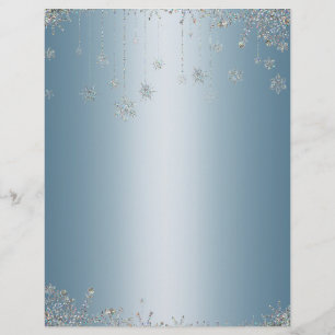 Elégante parties scintillant flocons de neige en p