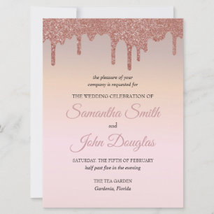 Elégante Parties scintillant Rose or, Pêche et Tex