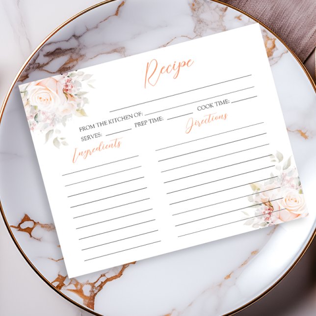 Elégante Pastel Blooms Fête des mariées Recette Ca (Créateur téléchargé)