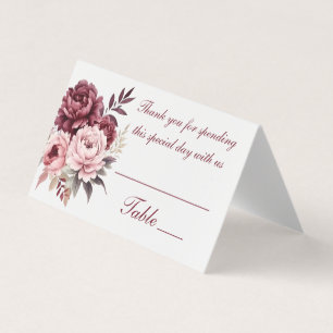 Elégante Peonies Aquarelle Bourgogne Floral Mariag