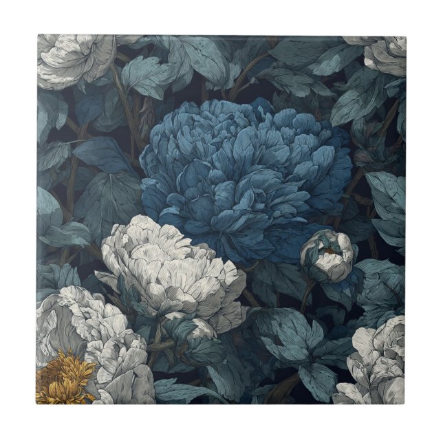 Elégante Peonies Carreaux En Céramique Pour Surfac (Devant)