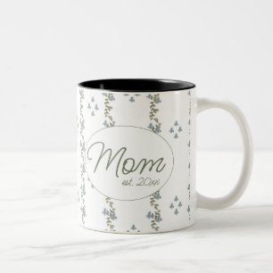 Élégante Personnalité "Maman, est. Mug floral simp