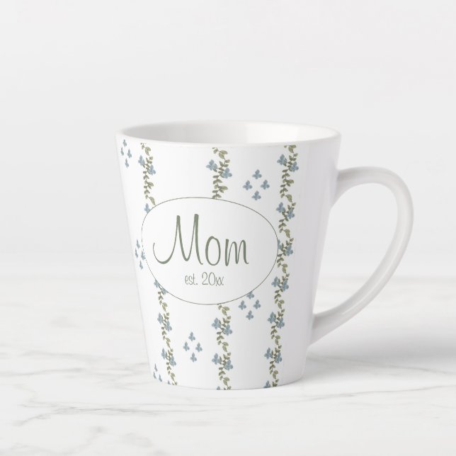 Élégante Personnalité "Maman, est. Mug floral simp (Droite)