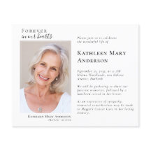 Élégante photo Célébration des funérailles commémo