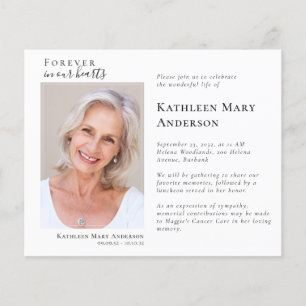 Élégante photo Célébration des funérailles commémo