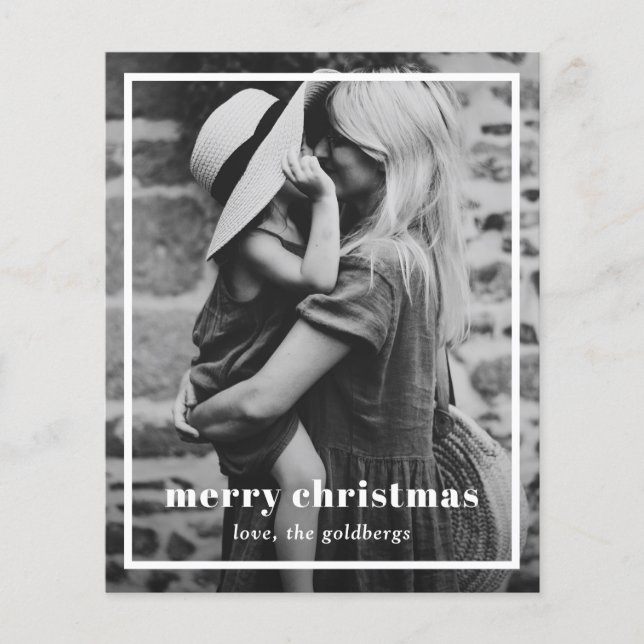 Elégante photo de la frontière Noël moderne (Devant)