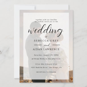 Élégante Photo de Mariage avec Bordure en Or Blanc