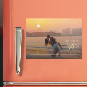 Élégante photo de mariage Enregistrer la date Cart