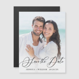 Élégante photo de mariage Enregistrer la date Cart