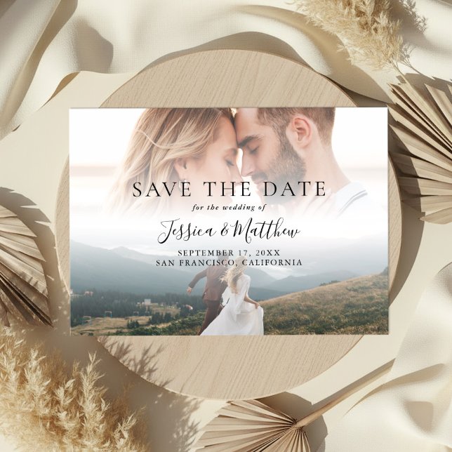 Élégante Photo de Mariage Moderne Save the Date (Créateur téléchargé)