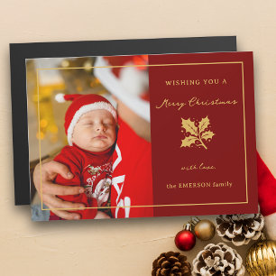 Élégante photo minimaliste rouge/or