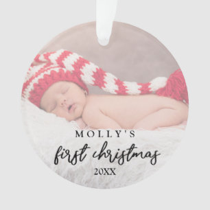 Elégante photo moderne de bébé de Noël