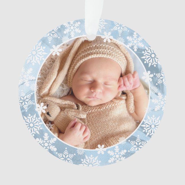 Elégante photo moderne de bébé de Noël sur mesure (devant)