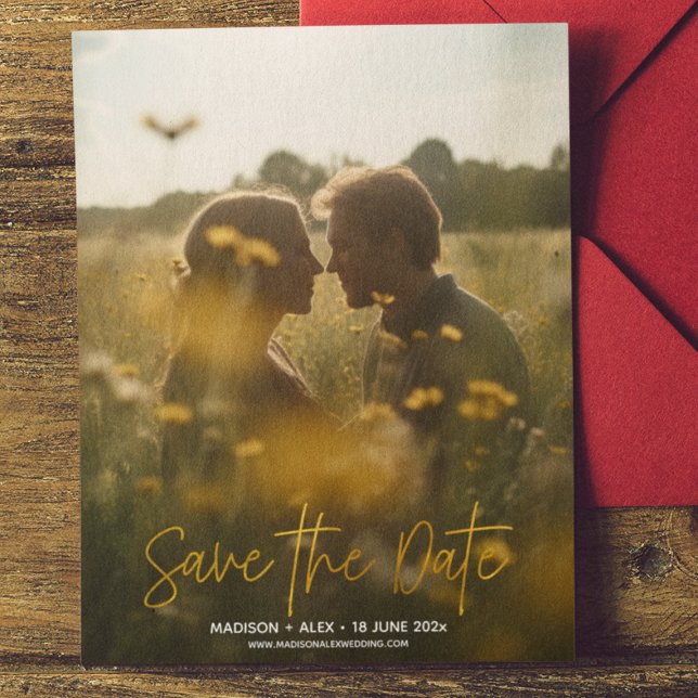 Élégante photo moderne Enregistrer la carte Date (Créateur téléchargé)