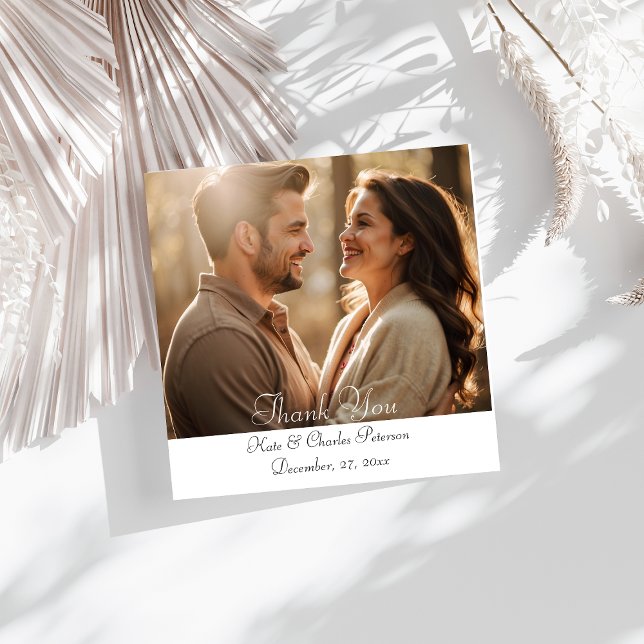 Elégante photo moderne personnalisée Code QR carte (Créateur téléchargé)