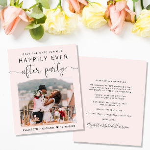 Elégante photo Réception de mariage rose Enregistr