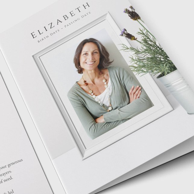 Elégante photo Sympathie Funérailles Merci Cartes (Elegant Photo Sympathy Funeral Thank You Card)