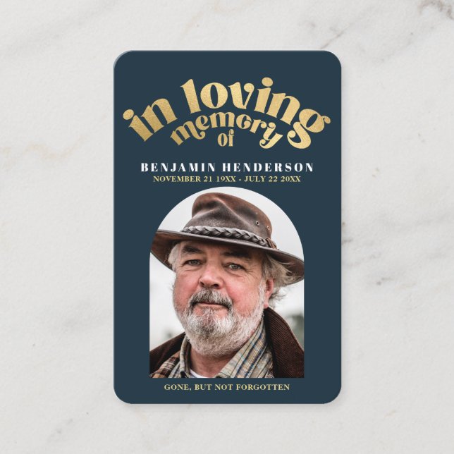 Elégante photo Sympathie Funéraire Cartes de prièr (Devant)