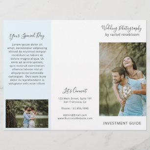 Elégante Photographie Bleue Business Trifold Broch