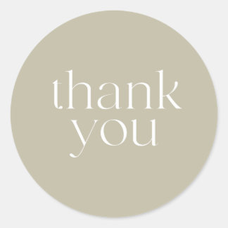 Elégante Pierre Ronde Merci Beige, Sceau, Sticker