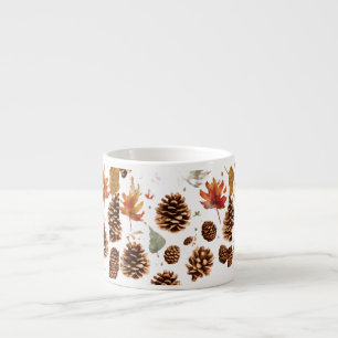 Elégante Pine Cone Espresso Mug - Célébration de l