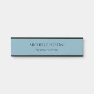 Élégante Plaque Simple Minimaliste Bleu clair