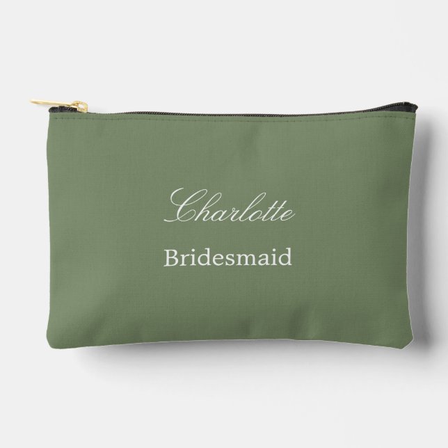 Élégante pochette d'accessoires Sage Green Bridesm (Recto)