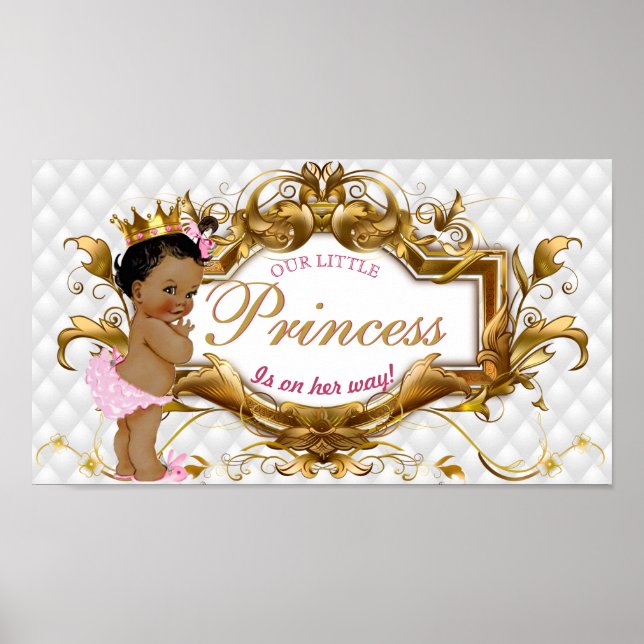 Élégante princesse africaine affiche diamant blanc (Devant)