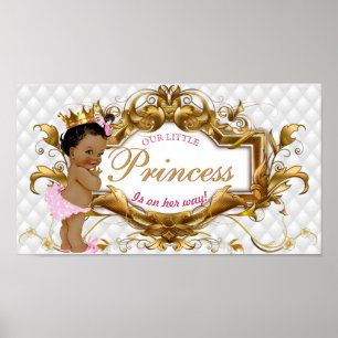 Élégante Princesse Africaine Poster Diamant Blanc