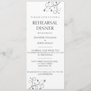 Élégante Répétition Vins Dîner Invitations