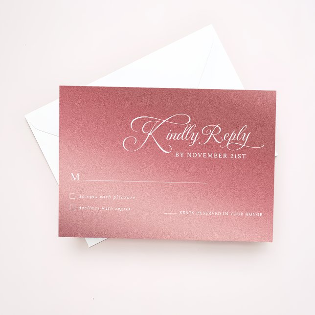 Élégante réponse de mariage en terre cuite rose or (Créateur téléchargé)