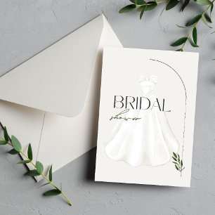 Élégante robe blanche Invitation de douche nuptial