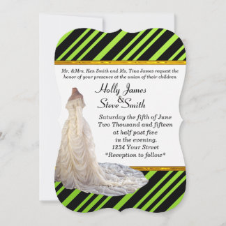 Élégante robe de mariage Invitations de mariage