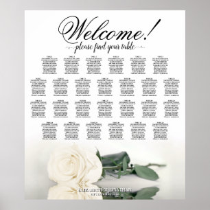 Élégante Rose blanche 26 Tableau Mariage