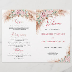 Elégante Roses Roses Roses Rose Pampas herbe et ve