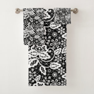 ÉLÉGANTE SALLE DE BAINS EN LAMPE BLANCHE NOIRE
