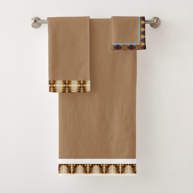 Élégante Serviette De Bain Brown (En situation)