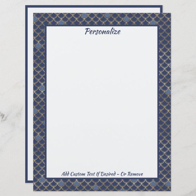 Elégante Sirène Or Scales Ocean Beach Thème (Devant / Derrière)