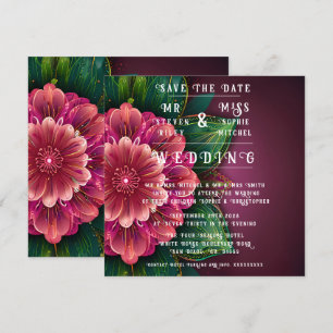 Elégante suite de Faire-part de mariage florales