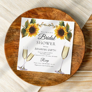 Elégante Sunflowers Bridal douche Invitation