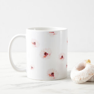 Élégante tasse à café florale aquarelle