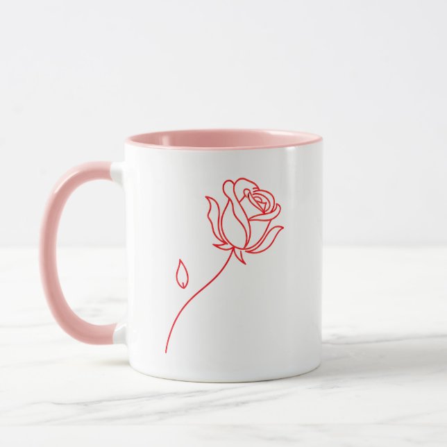 Élégante tasse à café pour la Saint-Valentin avec  (Gauche)
