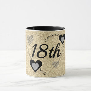 Élégante tasse d'anniversaire spéciale 18e