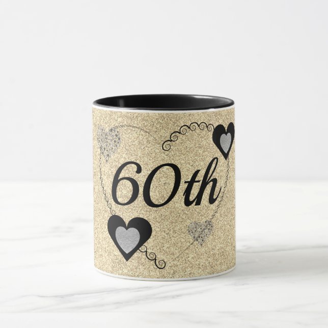 Élégante tasse d'anniversaire spéciale 60e (Centre)