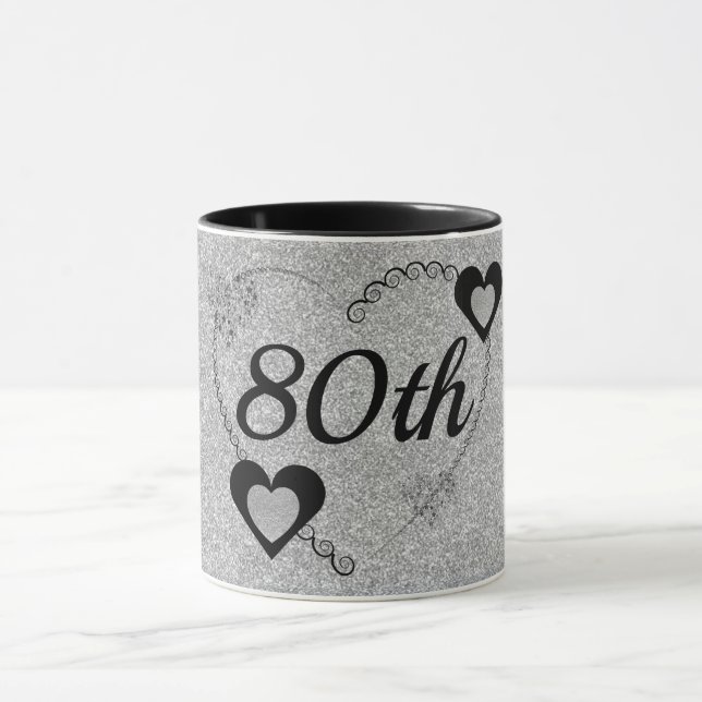 Élégante tasse d'anniversaire spéciale 80e (Centre)