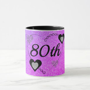 Élégante tasse d'anniversaire spéciale 80e
